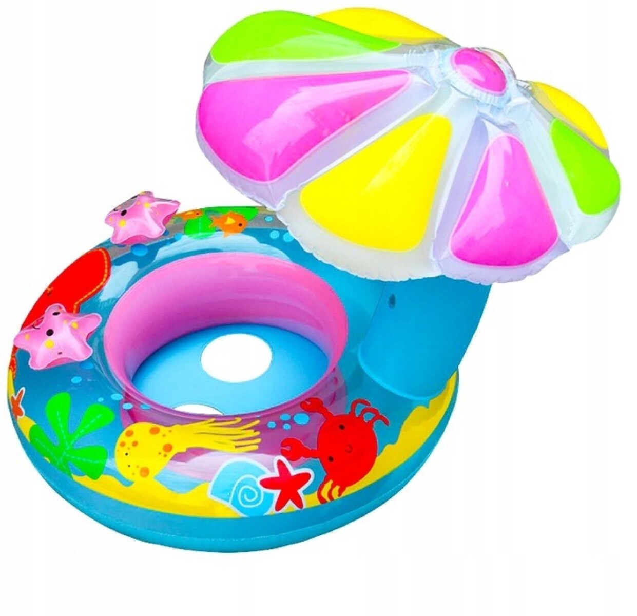 Flotador bebe pañal con techo sombrilla incorporada 