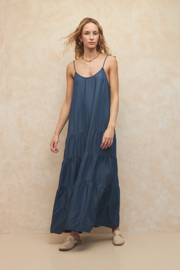 VESTIDO CARACE WASHED Azul