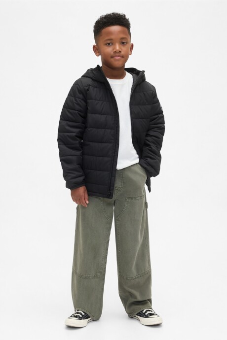 Campera Puffer Logo Gap Niño True Black V2