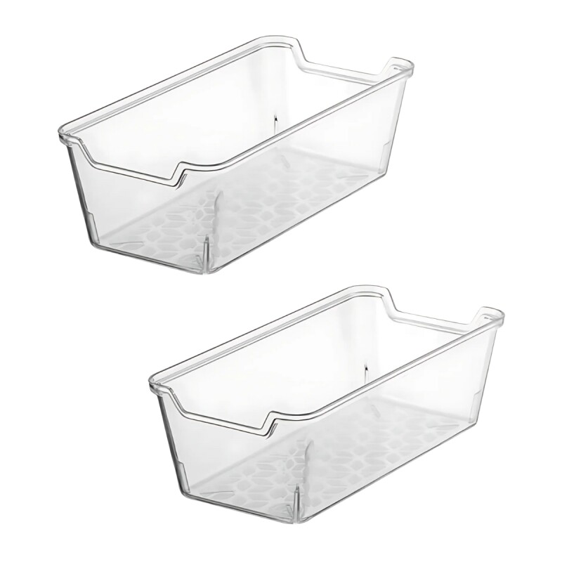 Set x2 Organizadores de acrílico 8,5 x 17,2 cm TRANSPARENTE