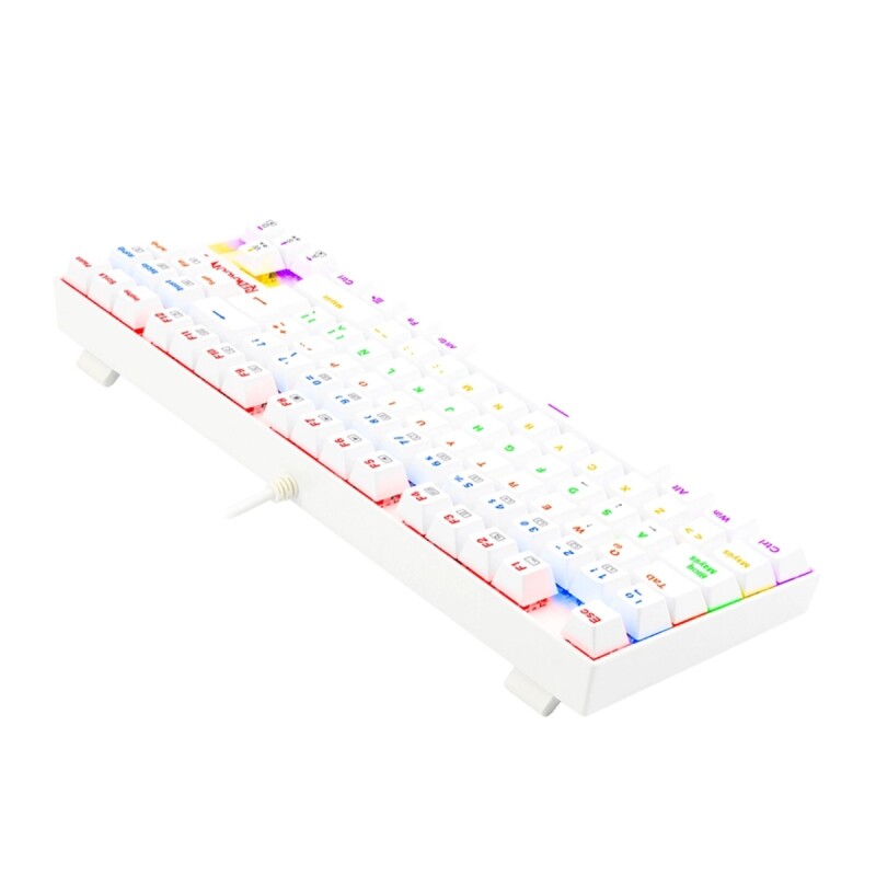 Teclado Redragon Kumara K552W Blanco Mecánico Rainbow Switch Red Teclado Redragon Kumara K552W Blanco Mecánico Rainbow Switch Red