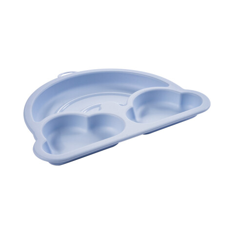 Plato Plástico con Forma 3D para Bebé 268 ml ARCOIRIS AZUL