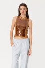 TOP SEQUINS Caramelo