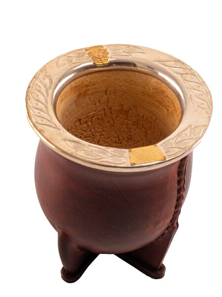 Mate porongo Plata y Oro M11