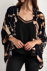 Kimono Print Negro