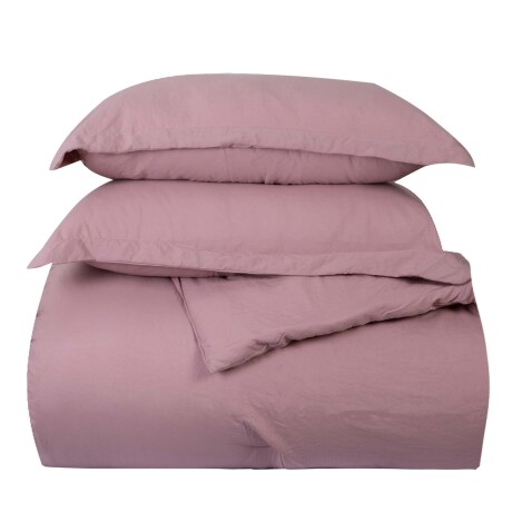 SET ACOLCHADO QUEEN POLIESTER ROSA PREWASHED
