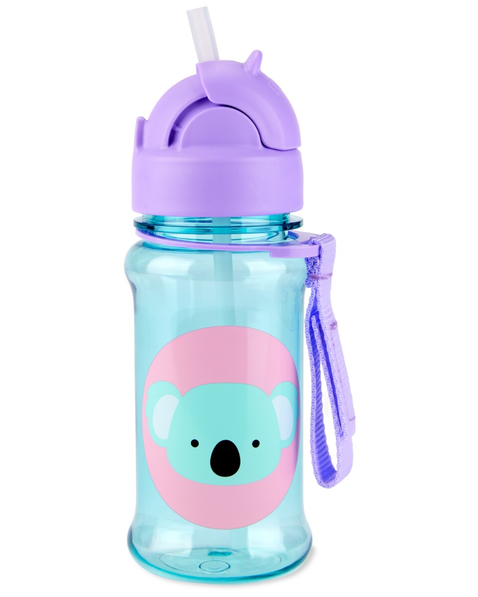 Botella de plástico Tritan, con sorbito, diseño koala 