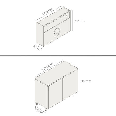 JUEGO MODULAR PARA COCINA INCLUYE AEREO Y BAJO MESADA GAMAS DE BEIGE