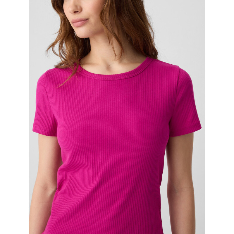 V-SS RIB T FUCHSIA PETAL