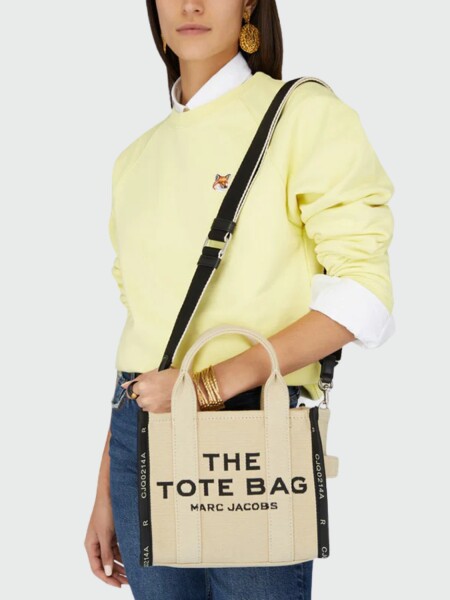 Marc Jacobs- Bolso tejido en jacquard , The small Tote Beige