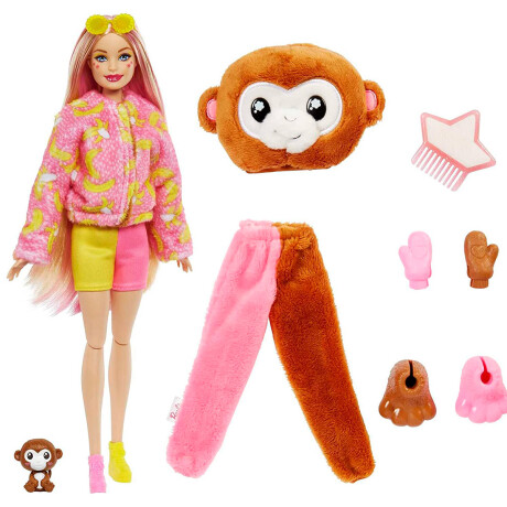 Muñeca Barbie Cutie Reveal Con Disfraz + Accesorios Barbie Mono