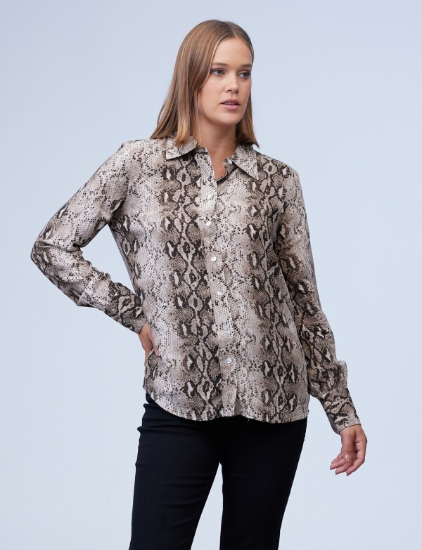 Camisa Print MARRON/MULTI