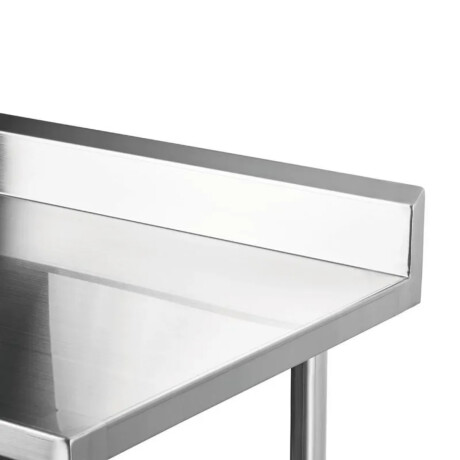Mesada de Trabajo con Estante y Respaldo de Acero Inoxidable 180 x 60 x 85 cm Mesada de Trabajo con Estante y Respaldo de Acero Inoxidable 180 x 60 x 85 cm