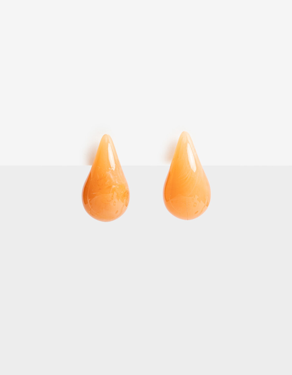 Aro Corto Gota De Resina 