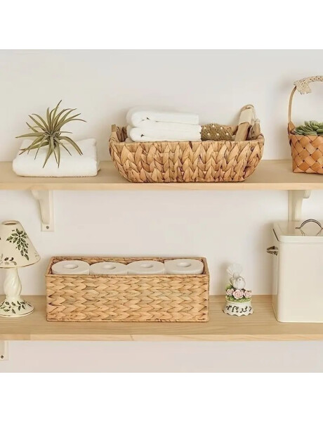 CANASTO MEDIANO 40x26xH13CM JACINTO DE AGUA CANASTO MEDIANO 40x26xH13CM JACINTO DE AGUA