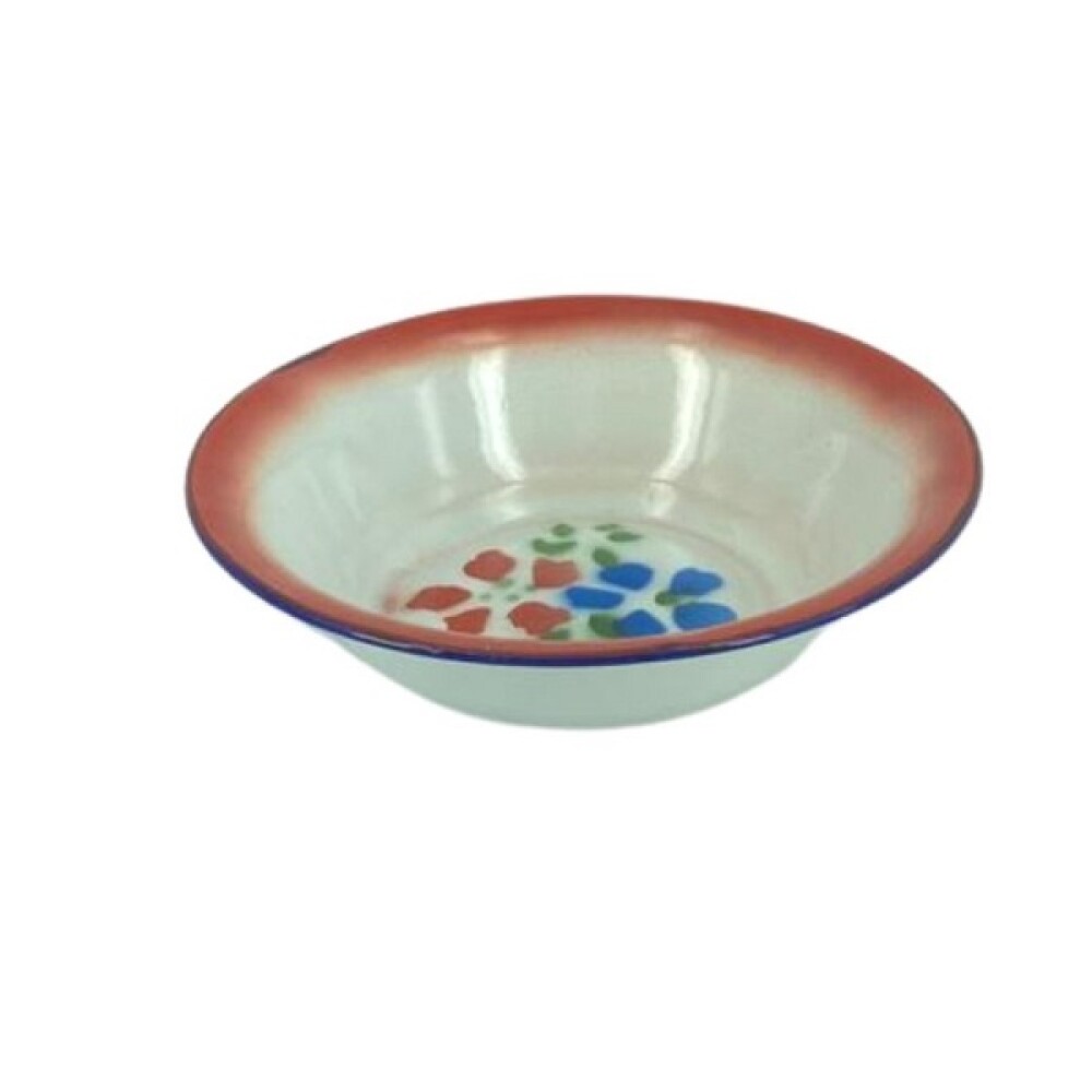 Ensaladera esmaltada 24 x6 cms cms. Floreado Ensaladera esmaltada 24 x6 cms cms. Floreado