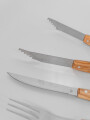 Accesorios Para Parrilla Set De 4 Piezas. Espátula, Tenedor, Cuc Color Unico