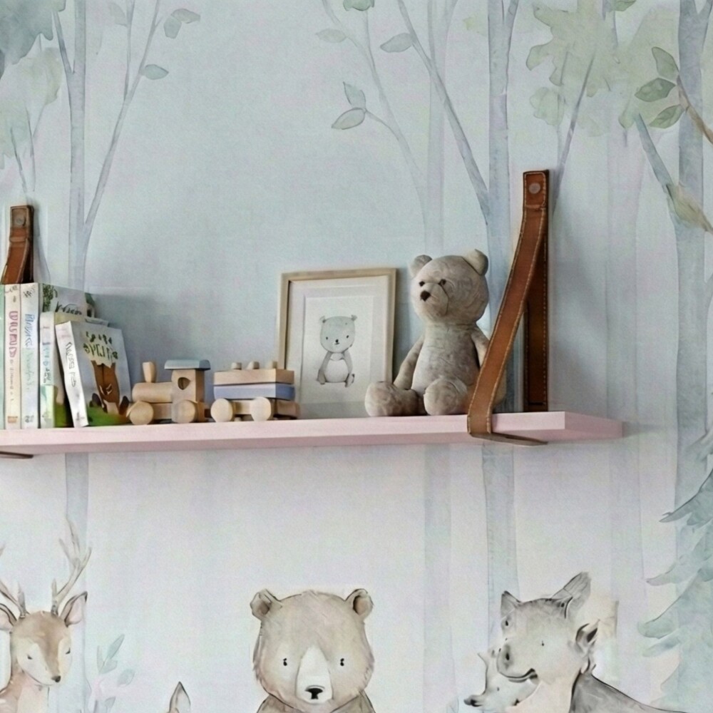 Estantería flotante largo infantil - Luna Rosa