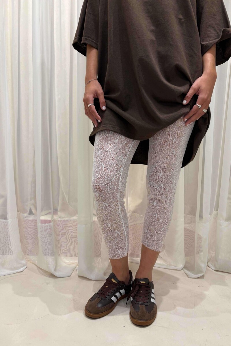 Calza Capri Lace Blanco