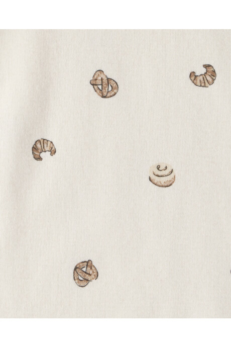 Pack cuatro bodies de algodón, diseño snacks Sin color