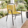 Silla de Jardín Simil Rattan Amarillo