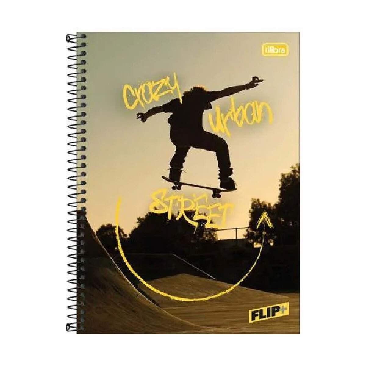 Cuadernola Tilibra Flip+ 96 Hojas Tapa Extra Dura - Skate 