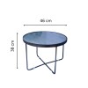 YBL46 Mesa Redonda Vidrio Small 46x46x38cm - Negra