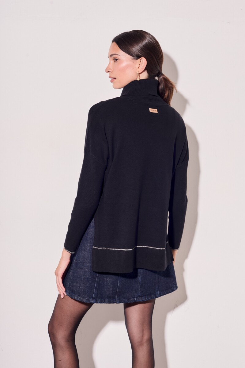 Polera Algodón Elastano Negro