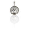 Dije Colgante Ángel de la Guarda-Plata 925-Piedra Cuarzo Cristal -CP3038 Conpiedra