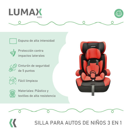 Silla para Auto Booster 3 en 1 Next Generation Lumax Kids Rojo