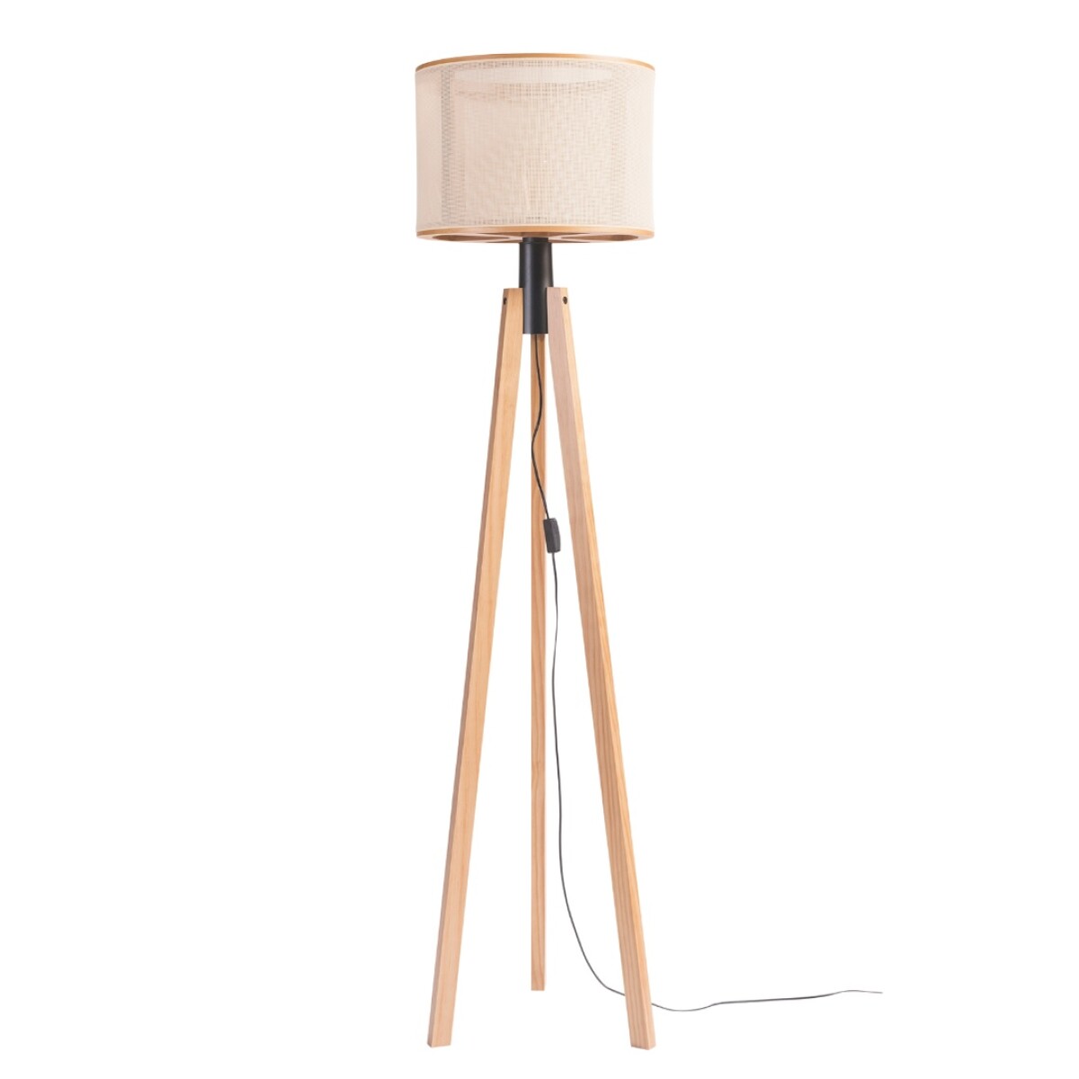 VELADOR DE PIE TRIPE APOLLO D42CM CASTANHO 