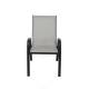 Silla de exterior Textilina Sling de acero crudo Silla de exterior Textilina Sling de acero crudo