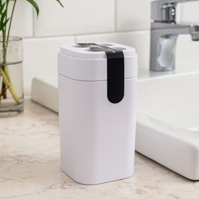 Porta cepillo 6,5x6,5x12,7 cm BLANCO