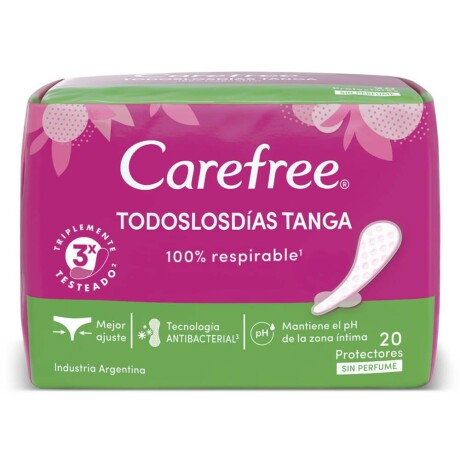 Protectores Diarios Carefree Todo los Días Tanga sin Perfume 20 Unidades Protectores Diarios Carefree Todo los Días Tanga sin Perfume 20 Unidades