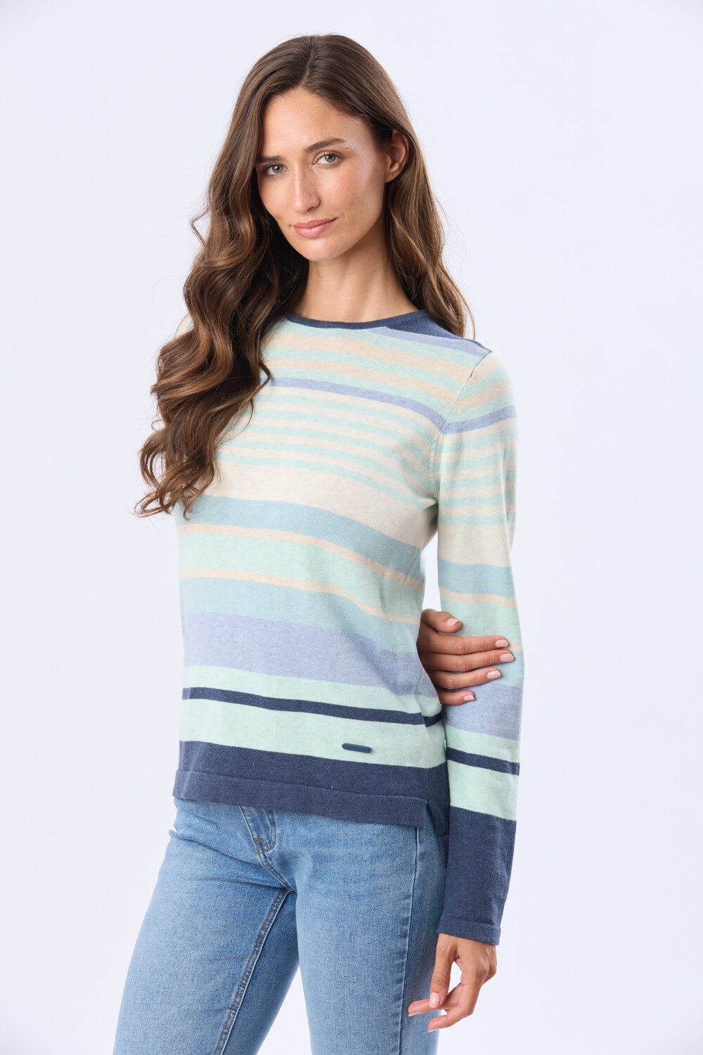 BUZO TEJIDO RAYADO Azul