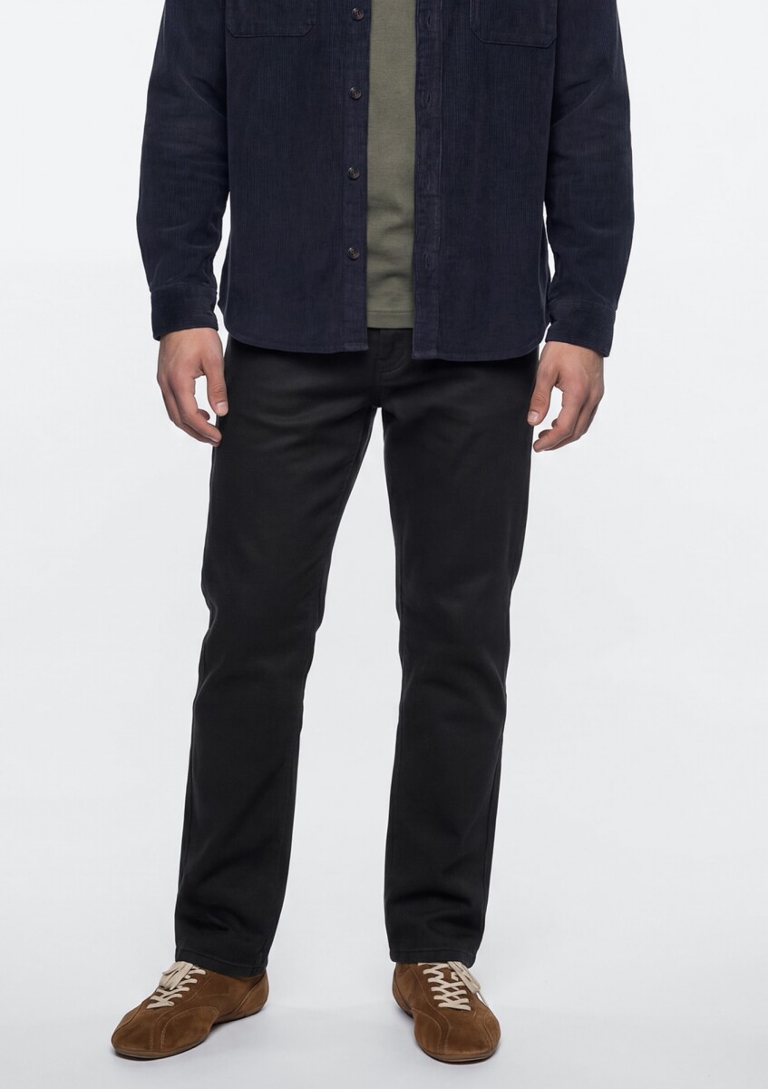 PANTALONES DE SARGA AJUSTADOS - NEGRO 