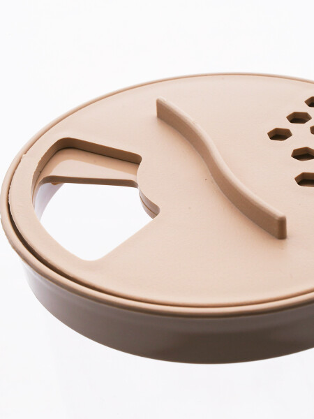 RECIPIENTE TRANSPARENTE BEIGE