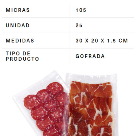 Bolsas de vacío 20x30cm SOUS VIDE Bolsas de vacío 20x30cm SOUS VIDE