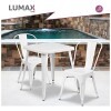 Pack 4 Sillas Tolix Lumax Metálicas Para Comedor Y Cocina Diseño Retro Resistente Blanco