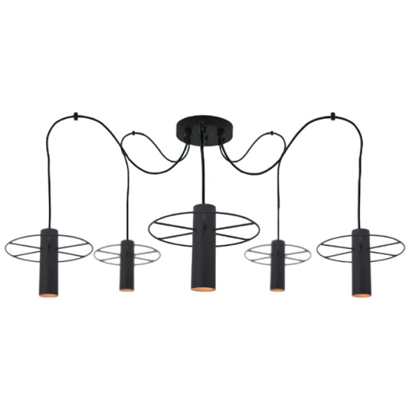 COLGANTE TREVO ARAÑA 180MM ACERO - NEGRO 5L G9 COLGANTE TREVO ARAÑA 180MM ACERO - NEGRO 5L G9