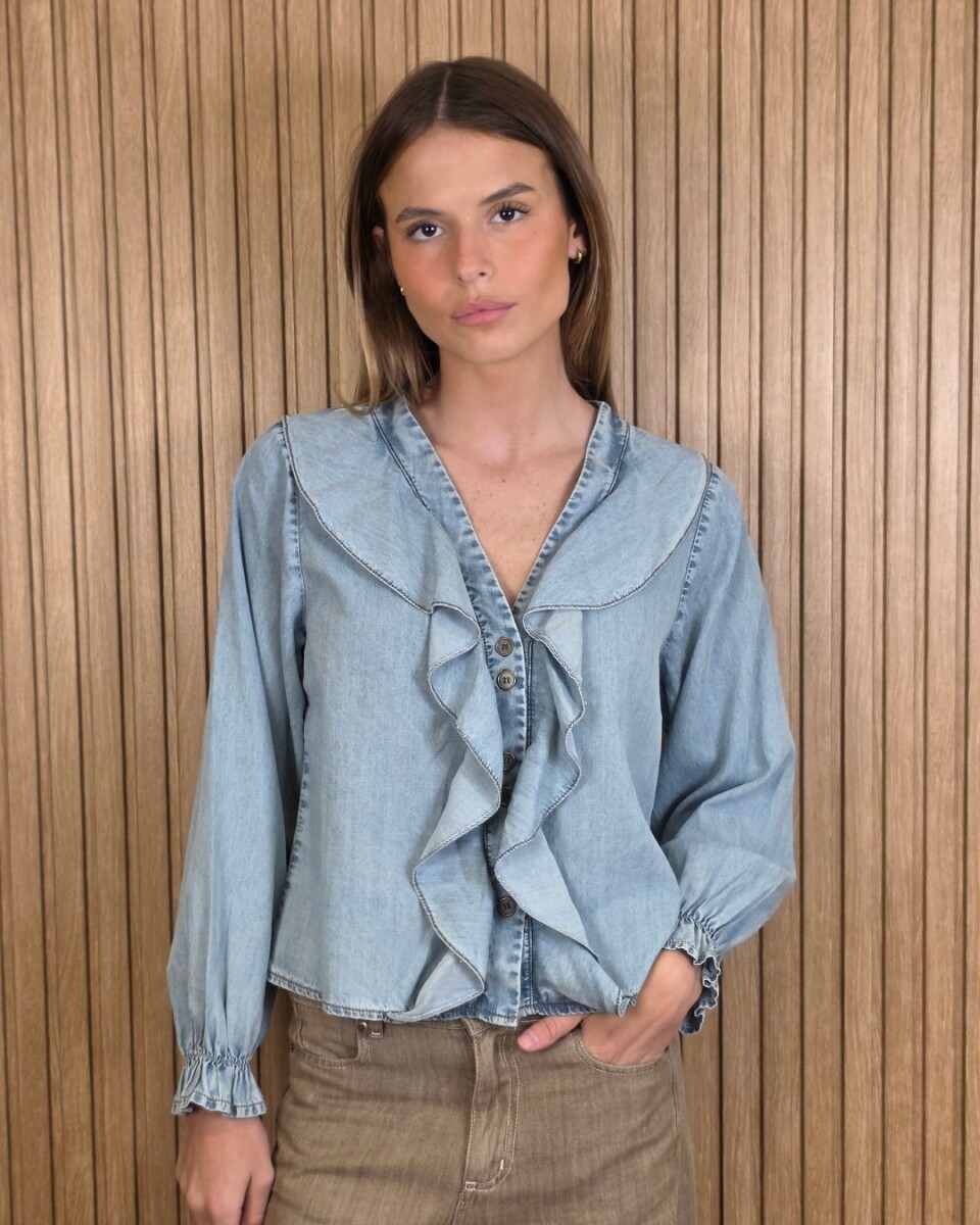 Camisa Astrid - Denim Celeste 