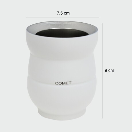 Kit Comet de Termo 500ml c/ Mate Chico y Bombilla Acero Inox Blanco