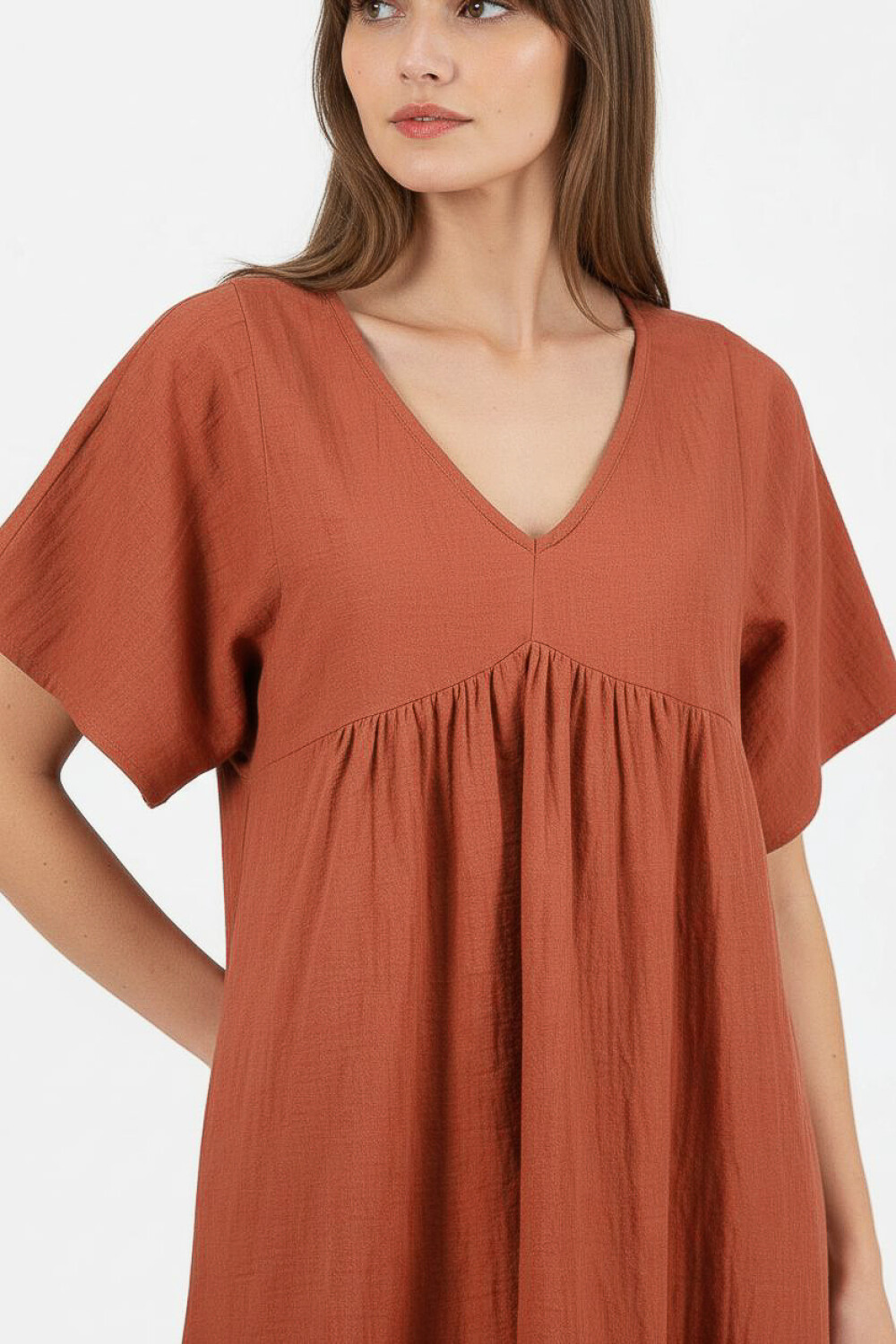 Vestido Vonina Terracota