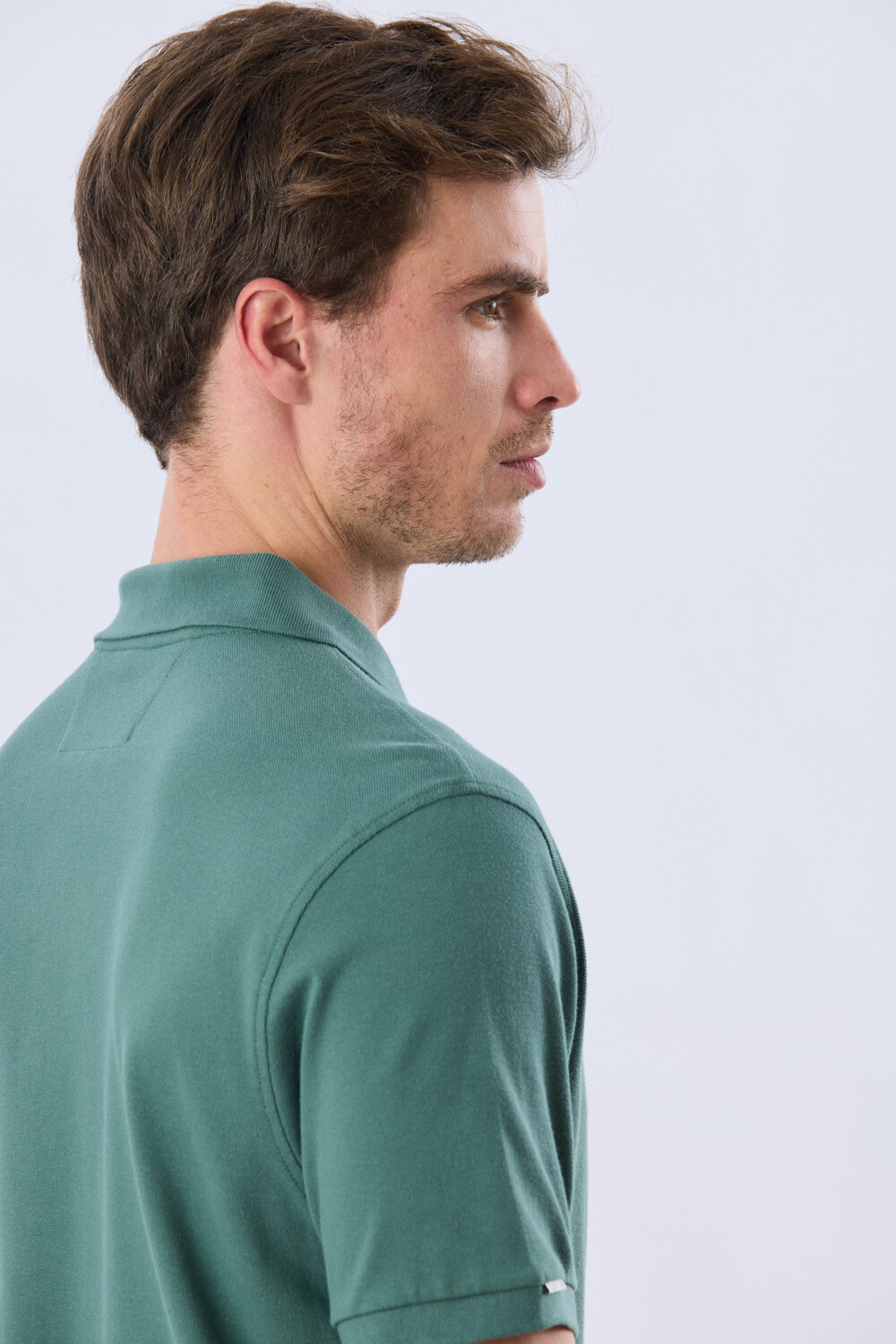 REMERA POLO LISA PIQUÉ Verde Oscuro