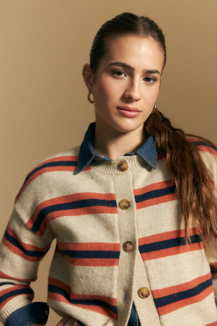 CARDIGAN TRINDADE Beige Melange