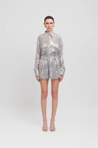 CAMISA LENTEJUELAS Plata