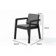 Juego Prestij de jardín 3 sillones con almohadones + mesa NEGRO