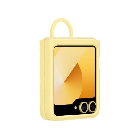 Funda Samsung Silicone Case con Anillo para Galaxy Z Flip6 Yellow