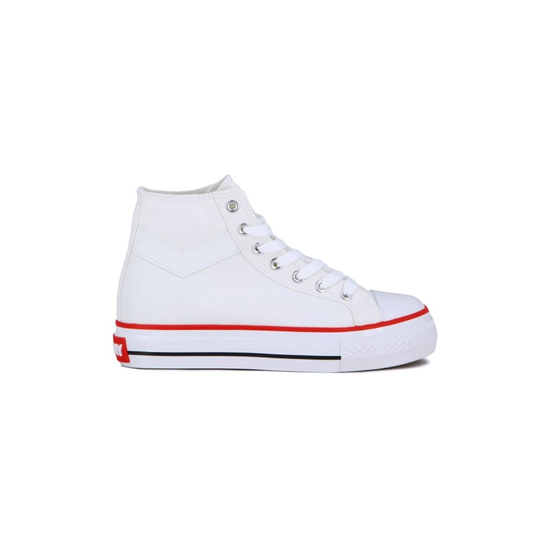 Championes Pony Bota Plataforma Fifth Ave Mujer Blanco