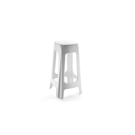 BANQUETA PLASTICA ALTA BLANCA 38X38X69CM Blanco